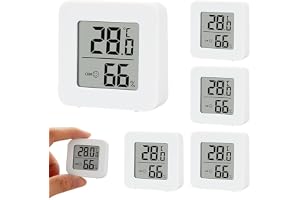 6 st minitermometer, digital hemtermometer, mini hygrometer, digital hygrometer, inomhustemperatur, temperaturmätare för milj
