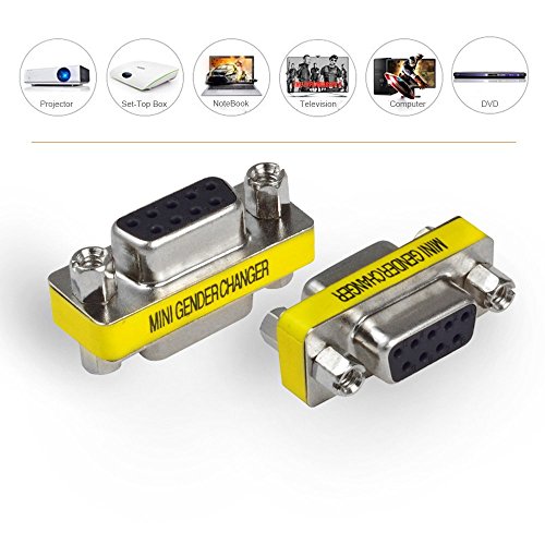 MENGS® 9 Pin RS232 DB9 Pin weiblichen zu weiblichen serielles Kabel Gender Changer Adapter-Stecker - 6