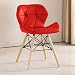 Produktbild P & N Homewares® Cecilia Eiffel millmead inspiriert Stuhl aus Kunststoff Retro Weiß Schwarz Grau Rot Esszimmerstuhl Büro Stuhl Lounge rot