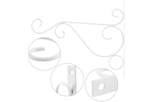 OUMIJ Parete Staffa per Piante Sospese,Appendere Vaso da Fiori Gancio Supporto Parete Appendere Portafiori Decorazioni Metallo Per Giardini Balcone(Bianca)