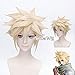 Final Fantasy Cloud Strife Light Blonde Short 30CM Layered Anime Cosplay Wig+ Wig Cap