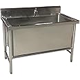 Professional Stainless Steel Dog Bathtub, Dog Pet Washing Grooming Station for Home, Dog Wash Sink Station for Large & Medium Dogs(60X60cm/23.6X23.6in,deep:40cm)