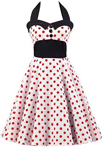 Prom Dresses, YILIA 1950s Vintage Polka Dot Summer Dresses for Women