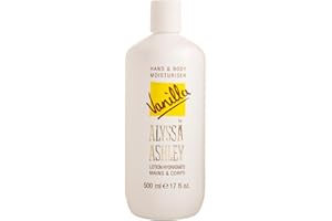 Alyssa Ashley - Crema Corpo e Mani Dopo Doccia o Bagno alla Vaniglia, Lozione per Pelle Idratata, Sana ed Elastica - Adatto a Tutti i Tipi di Pelle - 500ml