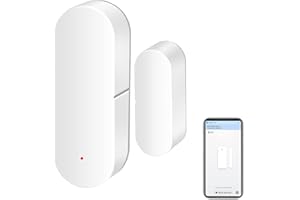 SENCKIT Sensore WiFi per porte e finestre: rilevatori intelligenti, notifiche app, sicurezza domestica compatibile con Alexa e Google