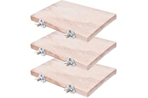 Diyiming 3 Pcs Bird Wood Platform Pet Bird Cage Square Wooden Stand Parrot Perches Platform Budgie Toys Bird Tree Perches for Parakeets
