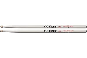 Vic Firth - Bacchette per Batteria Serie American Classic® - 5AW - Hickory Americano - Punta di Legno - Bianche