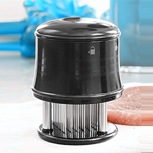 Qiorange Fleischzartmacher Fleischstecher Steaker Grill Marinieren Edelstahl 56 Klingen schwarz - 6