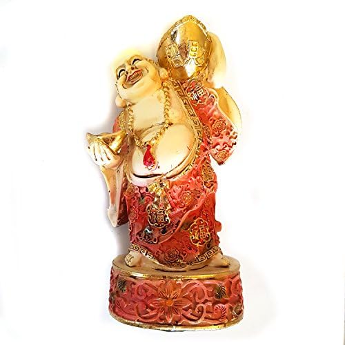 Lucky Laughing Buddha Carrying Wealth Ornament