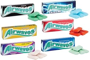 VAPEWAVES 6 Flavors Mixed WRIGLEY'S Airwaves Sugar Free Chewing Gum 30 Pack