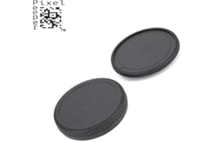PIXEL PEEPER Body Cap & Rear Lens Cap to fit Leica and Panasonic L Mount Lenses and Cameras.