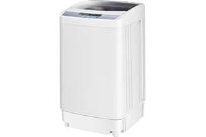 GiantexUK 2-in-1 Portable Washing Machine, Single Tub Washer and Spin Dryer with 6/10 Washing Modes, 3/8 Adjustable Water Levels & Drain Pump, Compact Laundry Washer (4.5kg Load, 10 Modes, 8 Levels)