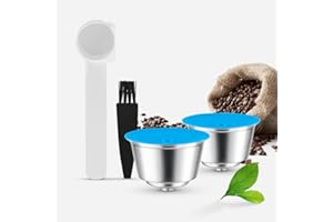 BENFUCHEN Cápsula de café Dolce Gusto Recargable, Reutilizable y Compatible. Acero Inoxidable y Silicona Apta para Alimentos