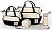 5pcs Baby Nappy Changing Bag Set Diaper Bag Multifunctional Mummy Handbag Shoulder Bag Mat (Black)