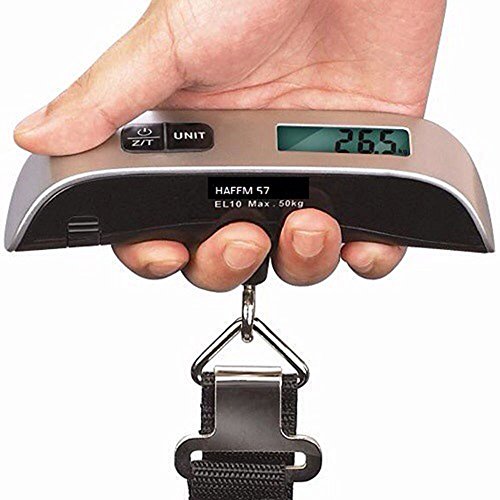 Pixnor Portable T-shaped 50kg/10g LCD Digital Electronic Luggage Scale with Room Temperature Display