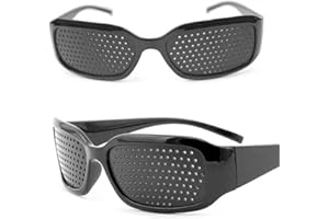 Lipeed Fori per occhiali raster Occhiali con foro per l'allenamento e il relax degli occhi Occhiali correttivi in ​​plastica anti-fatica per lo sport