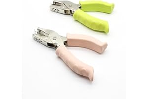 FAYEMINT 2 Pièces Pince À Perforatrice À Un Trou, Pince Perforatrice Rond Perforateur, Pour Perforateur De Papier En Métal Avec Poignée Douce, Pour Artisanat Scrapbook Notebook