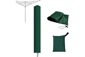 RICHIE Cubierta giratoria para tendedero giratorio, cubierta para tendedero de ropa, impermeable, con cremallera, 16 x 16 x 165 cm, cubierta giratoria para secadora, cubierta protectora para secadora,