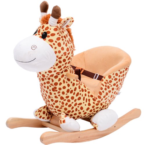 Homcom Children Kids Rocking Horse Toys Giraffe Seat Belt Toddlers Baby Toy Gift Brand New