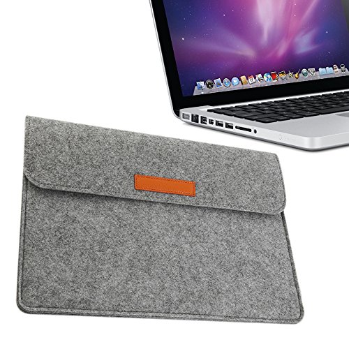 15 Zoll Filz Sleeve H  lle Notebook Laptop Tasche f  r 15  Grau