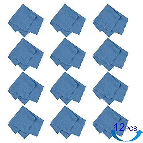 SIOTI Soft Micro Cleaning Cloth Cleaning Glasses,Camera Lenses,iPad,Tablets,Phones,LCD Screens Other Delicate Surfaces (12 PACK)