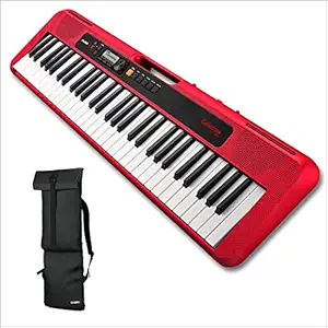 Casio CT-S200RD 61-Keys Portable Keyboard with Casio CBS100 Carry Bag