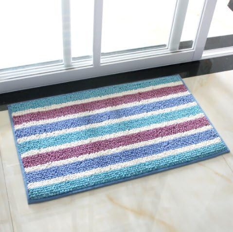 Striped mats mats mattresses mattresses cushions cushions living room rugs (38*58cm, blue)