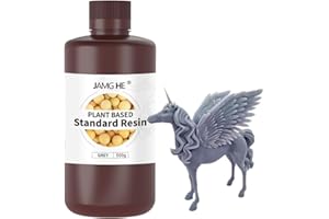JAMG HE 3D Printer Plant Based Standard Resin (500 g, grigio)