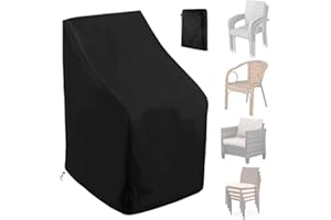 FENGSHENG-SHOP Waterproof, Heavy Duty Oxford Fabric Stacking Chair Cover - Anti-UV, Windproof Patio Outdoor Protection (63x63x70/117cm)