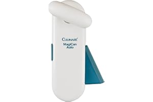 Culinare MagiCan Auto 2 Abrelatas Manual, Blanco, Plástico/Acero inoxidable, Operación con una Sola Mano/Expulsión de la Tapa con un Solo Botón, 2 Años de Garantía