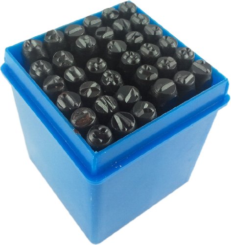 Schlagbuchstaben Schlagzahlen 36tlg. Set Schlagbuchstabensatz Schlagzahlensatz 6mm , iapyx®