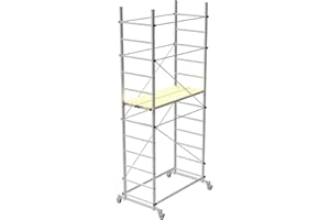 Trabattello in alluminio H3,60 M 2 semipiani e 4 ruote Ø 125 Marchetti ZEUS