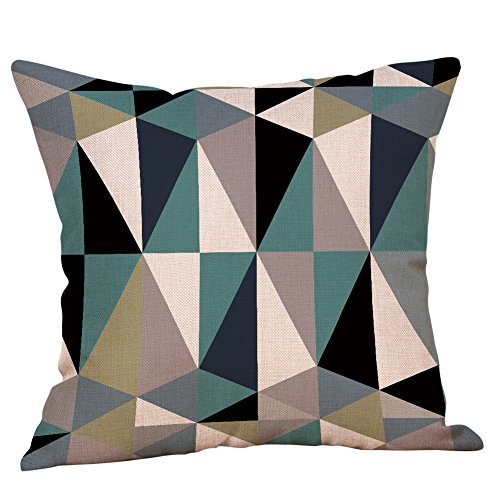 Preisvergleich Produktbild DOGZI Kopfkissen, Kissen Ferkissen Schlafkissen - Haushalt Wohnen Heimtextilien Bettwaren Bettwäsche Geometrische Printed Cotton Leinen Dekokissen Cases Sofa Kissenbezug Home Decor