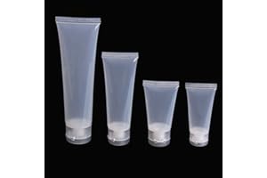 JIACHENG29 Lot de 5 tubes vides en plastique pour cosmétiques, crèmes, lotions, produits de beauté, idéals pour le voyage transparent transparent 20 ml