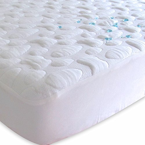 40-Winks Tencel Pebble-Puff Waterproof Mattress Pad Protector, White, King by 40 Winks