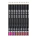 Set of 12 Chic Precision Lip liner, Travel Size (5.9inches)Ultra Fine Pencils, Professional Waterproof Longwear Lipliner Pencils, 12pcs Hot Colors by Almondcy