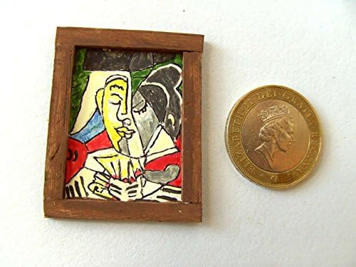 OOAK 1/12th Dolls House Miniature Spanish Oil Painting - Head of A Woman Reading - Pablo Picasso