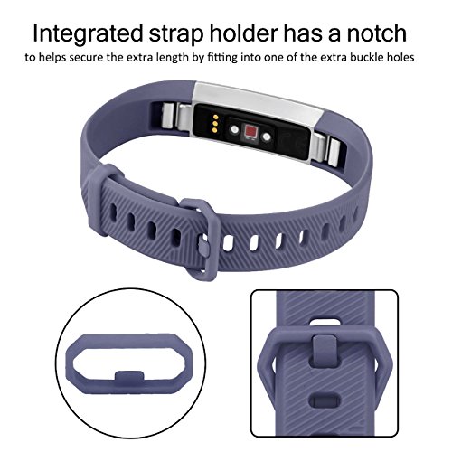 fit-power Neueste Fitbit Alta HR und Alta Band mit Metall Verschluss, Silikon Ersatz für Fitbit Alta HR und Alta (gratis Displayschutzfolie inklusive) - 3