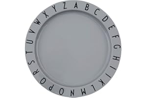 Design Letters Eat & Learn Tritan Kinderteller | Personalisierte Geschenke Baby, Baby Geschenk, Taufgeschenke | Esslernteller BPA Frei | Babyteller | Babygeschirr mit Buchstaben | Snackteller Kinder