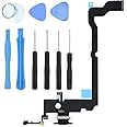 S&L ENTERPRISE Charging Port Dock Connector Compatible with iPhone XS MAX (6.5 inch) 2018 Replacement Flex Cable – Microphone/Antenna Replacement/Headphone Port Incl. Repair Kit - Black