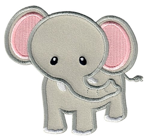 PatchMommy Patch Aufnaeher Applikation Aufbuegler, Elefant - fuer Kinder Baby