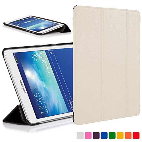 ForeFront Cases® Neue Leder Hülle / Tasche / Case / Cover für Samsung Galaxy Tab 3 Lite 7.0 T110 - Rundum-Geräteschutz und intelligente Auto-Sleep-Wake-Funktion mit 3-JAHRES-GARANTIE VON FOREFRONT CASES