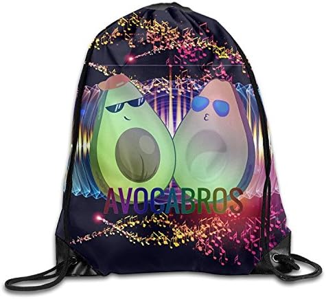 Yesliy Funny Avocad-Bros Unisex Drawstring Backpack Travel Sports Bag Drawstring Beam Port Backpack.