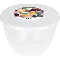 Vaschetta per budino da 3 pint e coperchio, confezione da 3 vaschette per budino in plastica, 1,7 l, di grandi dimensioni, adatte per uso alimentare, colore: rosso