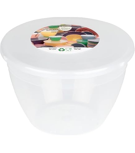 Set 3 Ciotole Per Budino In Plastica Con Coperchi – Medie/Grandi – 2 Pinte – Adatte A Microonde E Freezer - 6