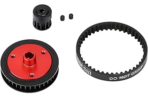 INJORA RC Cinghia Belt RC Cinghia di Trasmissione RC Accessori per 1/10 RC Crawler Car Axial SCX10 SCX10 II 90046 (3,2mm Nero)