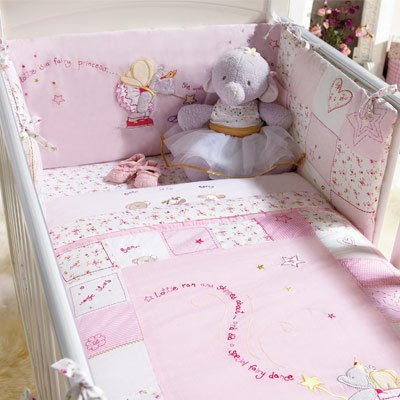 Izziwotnot Humphrey's Corner Lottie Fairy Princess Cotbed Bumper (Pink)