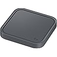 Samsung Wireless Charger Single 15W Fast Charging 2.0 con Caricabatterie 25W, Grigio Scuro