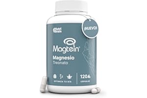 NUTRIBRAIN L-Treonato de Magnesio | Alta Dosis de 2000mg de Magtein® Puro | Alta Absorción | 120 Cápsulas | Memoria, Foco, Sueño Profundo