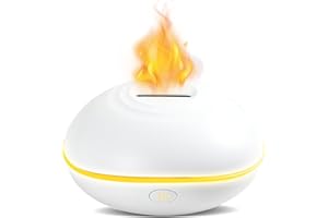 AMMIY Diffusore di Oli Essenziali, Profumo, Aromi Umidificatore Ambiente,Ultrasuoni Silenzioso Aromaterapia 200ml,7 Colori Luce LED e Auto Spegnimento Senza Acqua,per Casa,Ufficio,SPA -Bianco